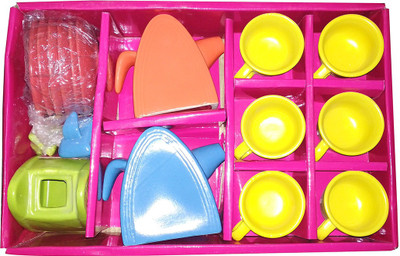 

Mee Wizard Ceramic tea set for Little Girl's Toy - Multicolor