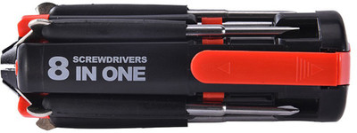 

OKASTA 8 In 1 Screwdriver Craftsman Repair Hardware Tools Set Kit With LED Light Portable Multifunction Household screwdriver Standard Screwdriver Set(Pack of 1), Multicolor