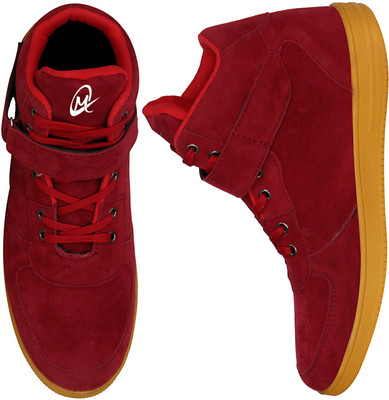 

MOU Airforce Suede Long Sneakers For Men(Red