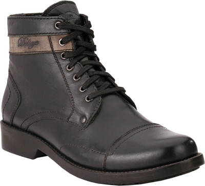

Delize Genuine Leather Formal Boots For Men(Black, Beige