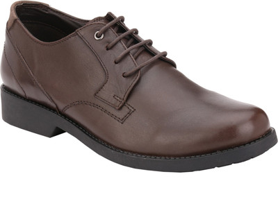 Delize Genuine Leather Darby Shoes Lace Up For Men(Brown