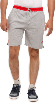 Vego Solid Men Grey Bermuda Shorts