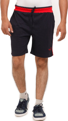 Vego Solid Men Dark Blue Basic Shorts