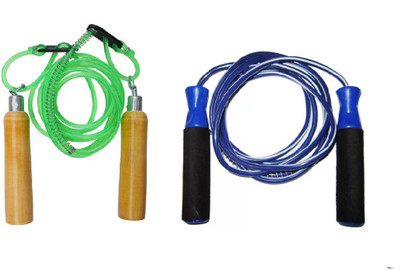 

Monika Sports wooden skipping rope+ plastic skipping rope for exercise Ball Bearing Skipping Rope(Multicolor, Length: 274 cm)