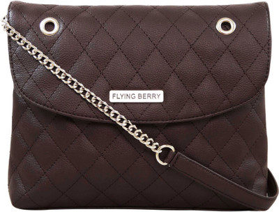 

FLYING BERRY Women Casual Brown PU Sling Bag