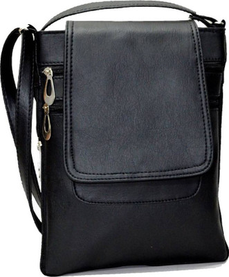 

GulshanCollection Women Black Leatherette Sling Bag