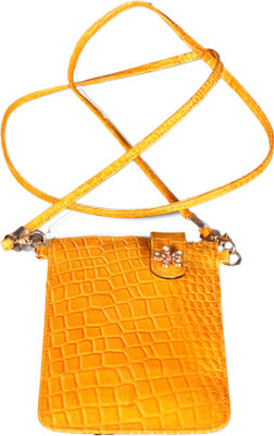 

Rambler Girls Casual Yellow Genuine Leather Sling Bag