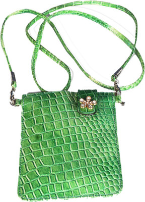

Rambler Girls Casual Green Genuine Leather Sling Bag