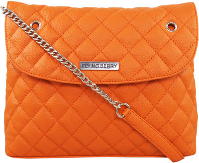 

FLYING BERRY Women Casual Orange PU Sling Bag