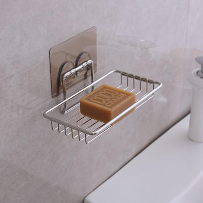 

HOKIPO Magic Sticker Series Self Adhesive Stainless Steel Soap Holder(Silver)