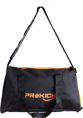 

Prokick Duffle gym Bag With External Shoe Compartment Gym(Black, Kit Bag), Black;orange
