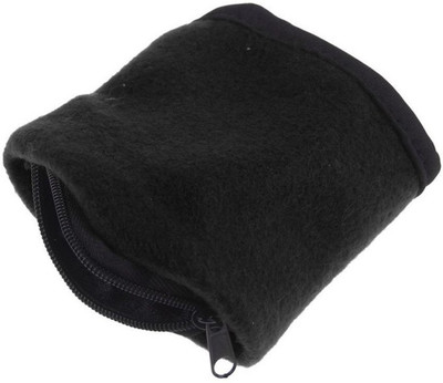 

DALUCI Wrist Wallet Pouch Band Fleece Zipper Gym Cycling Sport Wallet Hiking travel Accessiories Wrist Support(Black