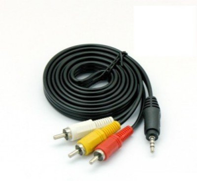 

MEPL TV-out Cable 3.5mm AUX to Composite A/V RCA Audio Video Cable(Multicolor, For TV)
