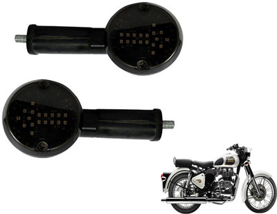 MOCKHE Front, Rear LED Indicator Light for Royal Enfield Classic 350(White)