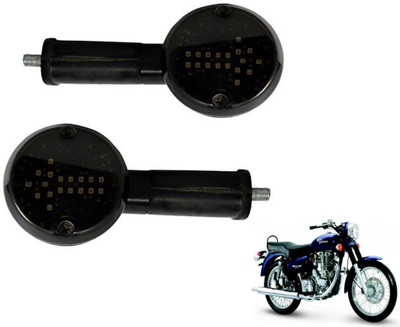 MOCKHE Front, Rear LED Indicator Light for Royal Enfield Electra EFI39(White)