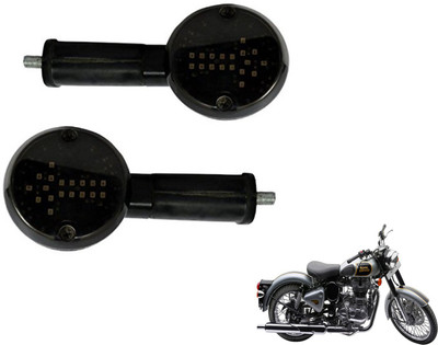 MOCKHE Front, Rear LED Indicator Light for Royal Enfield Classic 500(White)