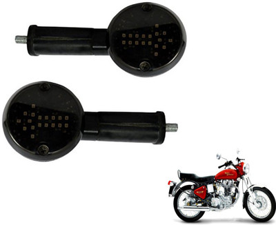 MOCKHE Front, Rear LED Indicator Light for Royal Enfield Electra(White)