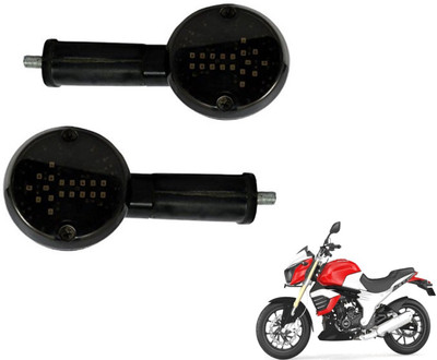 MOCKHE Front, Rear LED Indicator Light for Mahindra Mojo(White)