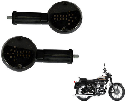 MOCKHE Front, Rear LED Indicator Light for Royal Enfield(White)