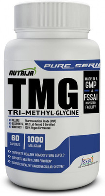 

NutriJa Trimethylglycine (TMG) 1000MG-60 Veg Capsules(60 No)