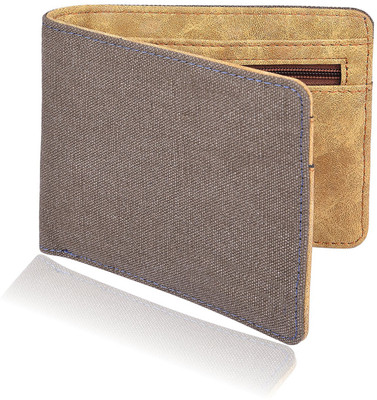 

Accezory Men Grey Artificial Leather Wallet(6 Card Slots), Gray-tan