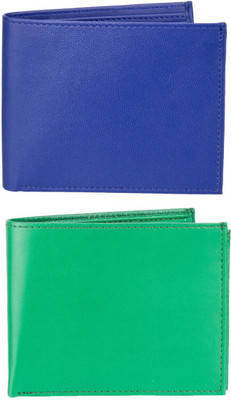 

Hob London Fashion Men Blue, Green Artificial Leather Wallet(2 Card Slots)