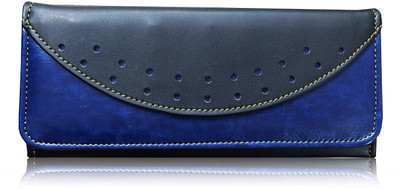 

SN LOUIS Women Evening/Party Blue Artificial Leather Wallet(5 Card Slots)