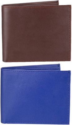

Hob London Fashion Men Brown, Blue Artificial Leather Wallet(2 Card Slots)