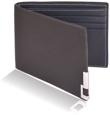 

Toughstance Men Black Artificial Leather Wallet(5 Card Slots)