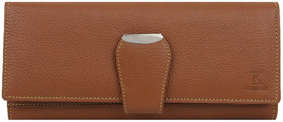 

K London Women Casual Tan Genuine Leather Wallet(8 Card Slots), Camel
