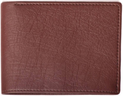 

First Man Men Brown Artificial Leather Wallet(10 Card Slots)