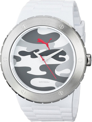 

Puma Grey7177 PUMA Men's PU103331004 Blast L Camo White Analog Display Quartz White Watch Watch - For Men