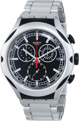 

Swatch Black1045 Swatch Men's YYS4000AG Irony Analog Display Swiss Quartz Silver Watch Watch - For Men