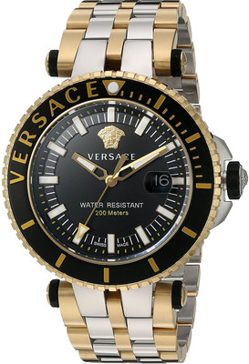 

Versace Black292 Versace Men's 'V-Race' Swiss Quartz Stainless Steel Casual Watch, Color:Two Tone (Model: VAK040016) Watch - For Men