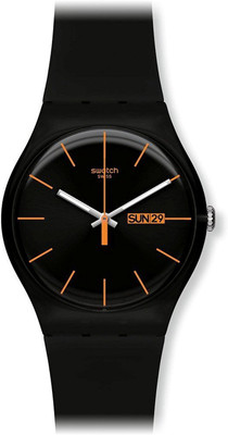 

Swatch Black4135 Swatch SUOB704 dark rebel black silicone strap black dial unisex watch NEW Watch - For Men & Women