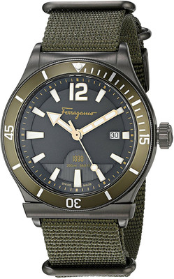 

Salvatore Ferragamo green7663 Salvatore Ferragamo Men's FF3230015 FERRAGAMO 1898 Sport Analog Display Quartz Green Watch Watch - For Men