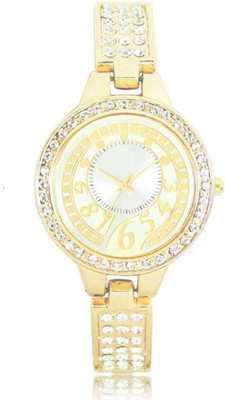 

Rage Enterprise New Designer Fancy look Gold Color Stylish Diamond Dial Men & Women Watch - For Girls