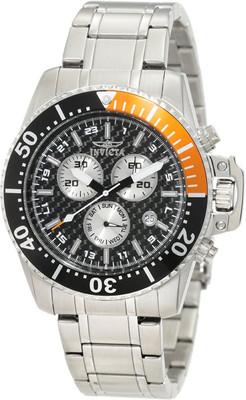 

Invicta Black7381 Invicta Men's 11282 Pro Diver Chronograph Black Carbon Fiber Dial Stainless Steel Watch Watch - For Men