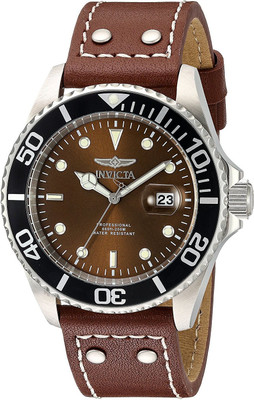 

Invicta Brown7552 Invicta Men's 'Pro Diver' Quartz Stainless Steel and Leather Watch, Color:Brown (Model: 22070) Watch - For Men