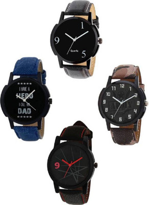 

Rage Enterprise Stylish New Look Super Multi-Color Combo Leather Belt Fancy Men & Women Watch - For Boys