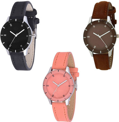 

Rage Enterprise New Fancy 605-Multi-color Set Of 3 Boys & Girls Watch - For Men & Women