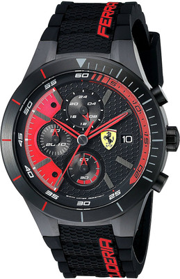 

Ferrari Black7360 Ferrari Men's 0830260 REDREV EVO Analog Display Quartz Black Watch Watch - For Men