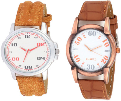 

Miss Perfect Brown and light Brown 1600 combo (pack 2) for men Watch - For Boys