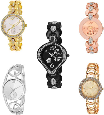 

Rage Enterprise New L attest Collection Multi Color Set Of 5 Combo Women Watch - For Girls