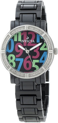 

Invicta black9067 Invicta Womens Classique Black Ceramic Diamond Accented Bezel Mutilcolor Dial Watch 10278 Watch - For Women