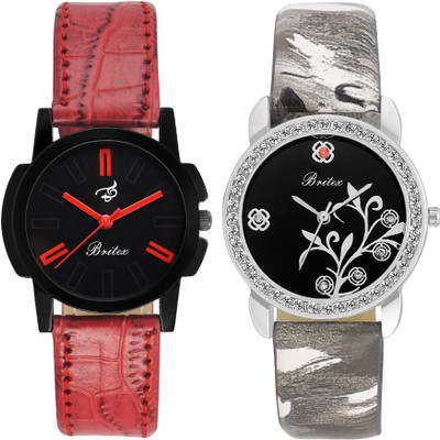 Britex BT4105+4108 Designer Strap Combo Pack of 2 Analog Watch - For Women