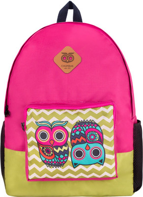 

Chumbak Owls Backpack(Pink, 10 L)