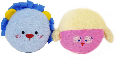 

AASA Kids Bathing Accessories | Kids Bath Sponges | Small Baby Bath Sponge- 2 pcs (multicolour)