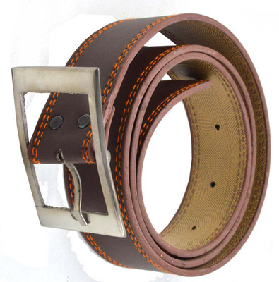 Faynci Men Casual Brown Synthetic Belt