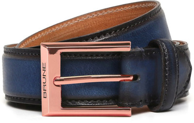 

BRUNE Men Casual Blue Genuine Leather Belt